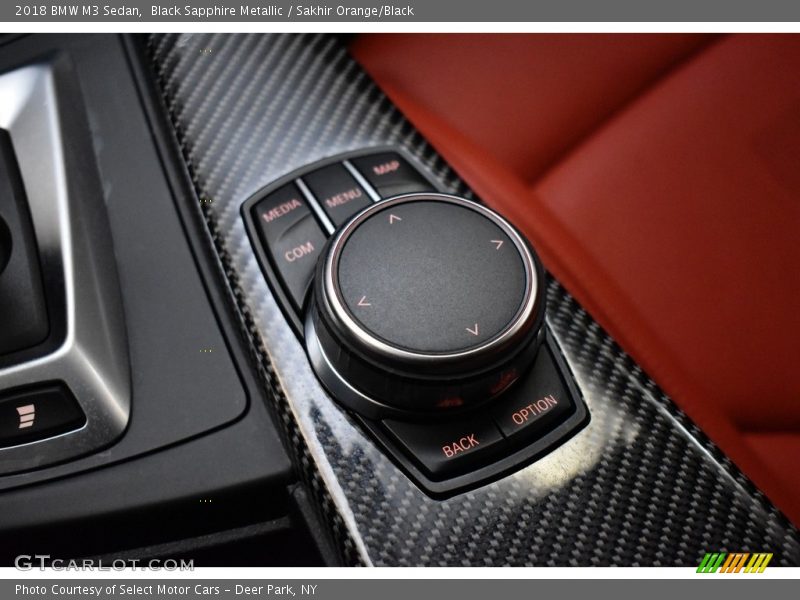Black Sapphire Metallic / Sakhir Orange/Black 2018 BMW M3 Sedan