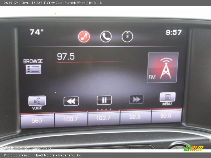 Summit White / Jet Black 2015 GMC Sierra 1500 SLE Crew Cab