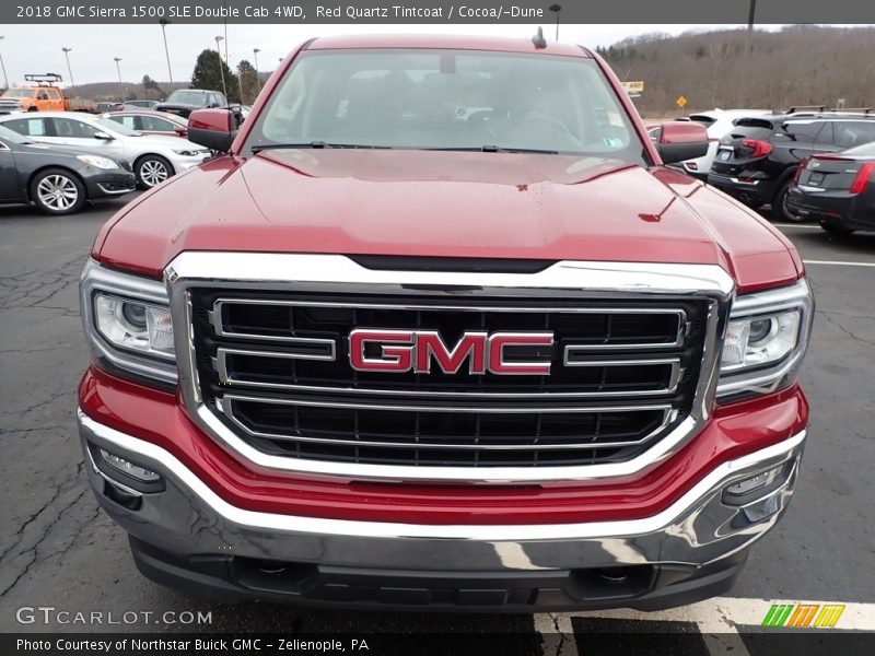 Red Quartz Tintcoat / Cocoa/­Dune 2018 GMC Sierra 1500 SLE Double Cab 4WD