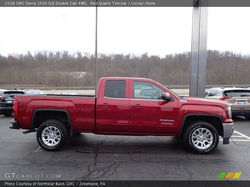 Red Quartz Tintcoat / Cocoa/­Dune 2018 GMC Sierra 1500 SLE Double Cab 4WD