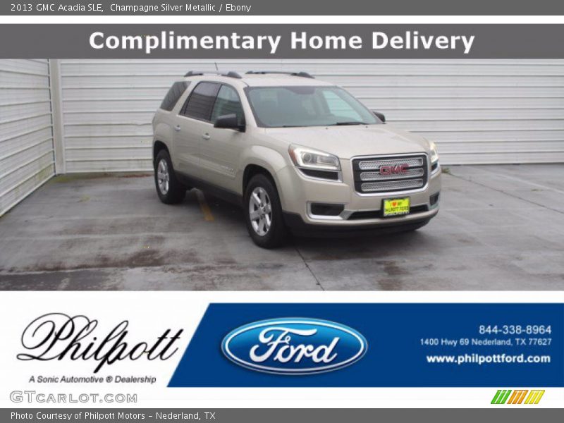 Champagne Silver Metallic / Ebony 2013 GMC Acadia SLE