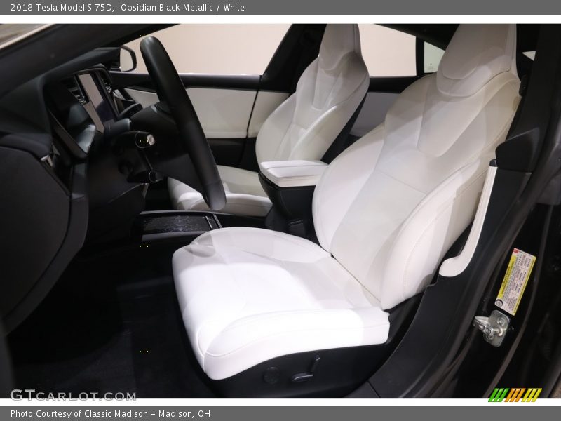 Obsidian Black Metallic / White 2018 Tesla Model S 75D