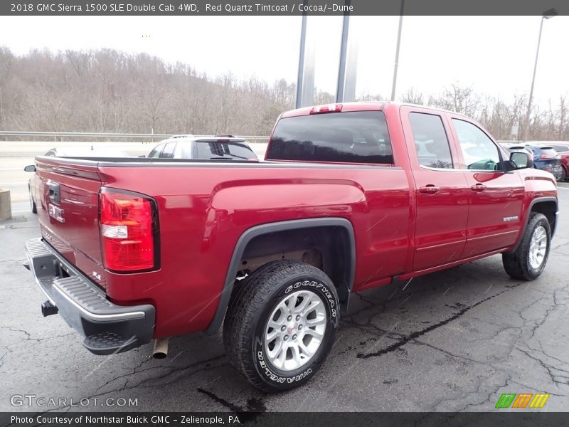 Red Quartz Tintcoat / Cocoa/­Dune 2018 GMC Sierra 1500 SLE Double Cab 4WD