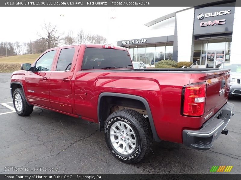 Red Quartz Tintcoat / Cocoa/­Dune 2018 GMC Sierra 1500 SLE Double Cab 4WD