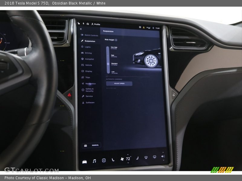 Obsidian Black Metallic / White 2018 Tesla Model S 75D