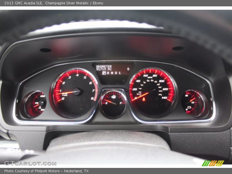 Champagne Silver Metallic / Ebony 2013 GMC Acadia SLE