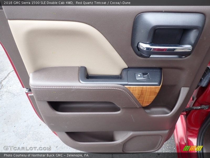 Red Quartz Tintcoat / Cocoa/­Dune 2018 GMC Sierra 1500 SLE Double Cab 4WD