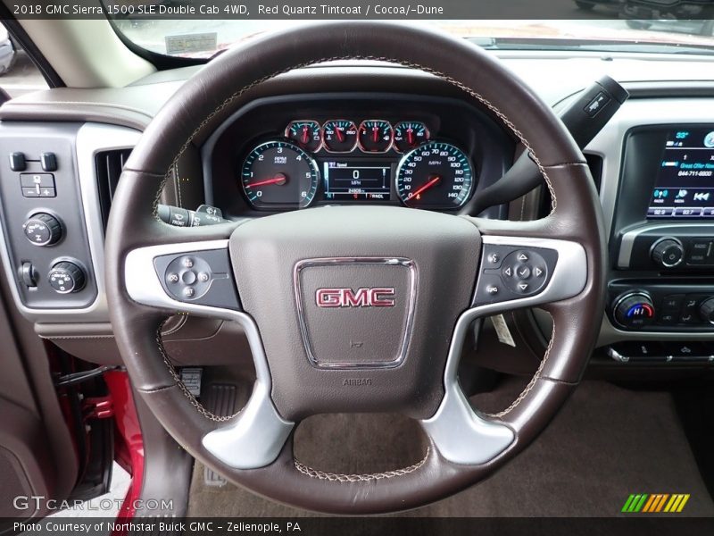 Red Quartz Tintcoat / Cocoa/­Dune 2018 GMC Sierra 1500 SLE Double Cab 4WD