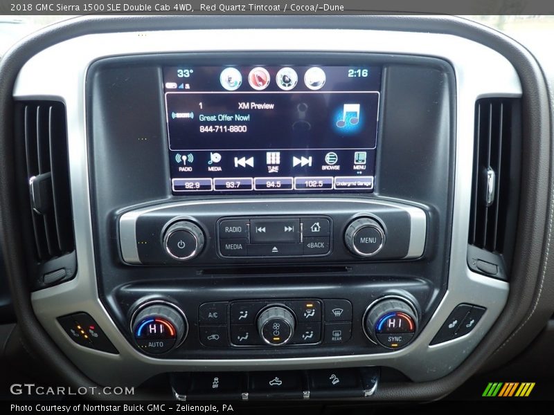 Red Quartz Tintcoat / Cocoa/­Dune 2018 GMC Sierra 1500 SLE Double Cab 4WD