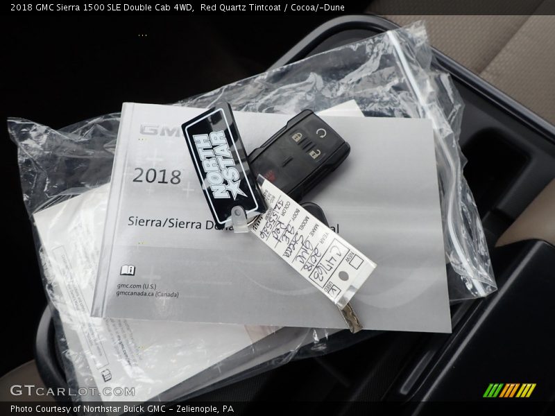Red Quartz Tintcoat / Cocoa/­Dune 2018 GMC Sierra 1500 SLE Double Cab 4WD