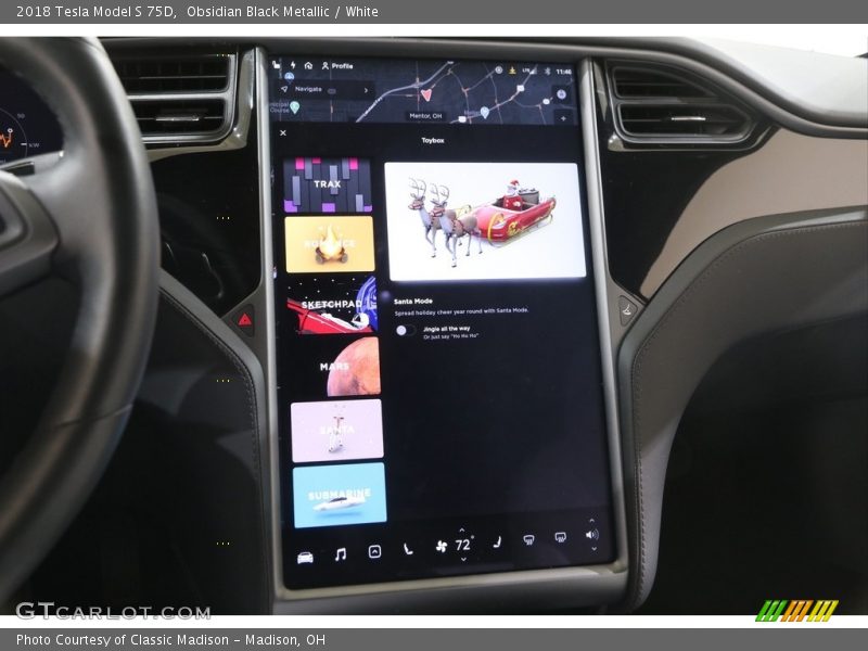 Obsidian Black Metallic / White 2018 Tesla Model S 75D