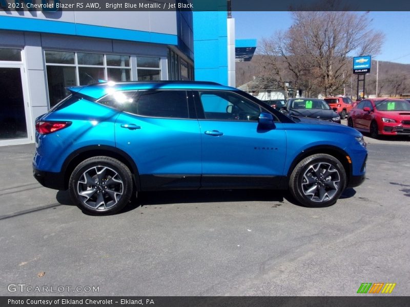 Bright Blue Metallic / Jet Black 2021 Chevrolet Blazer RS AWD