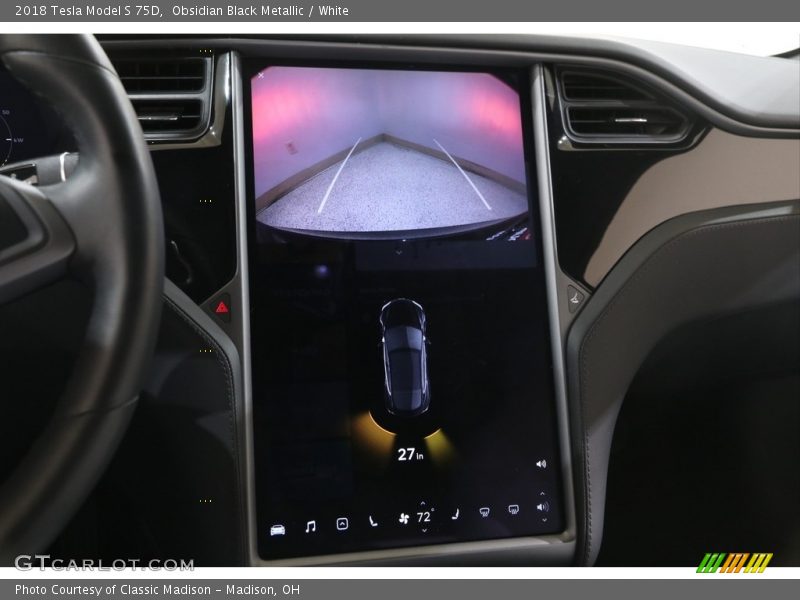 Obsidian Black Metallic / White 2018 Tesla Model S 75D
