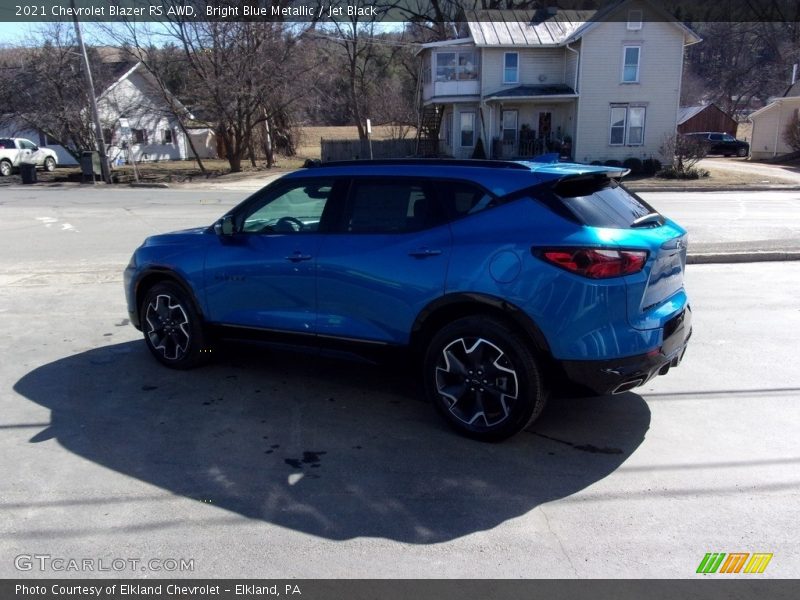Bright Blue Metallic / Jet Black 2021 Chevrolet Blazer RS AWD