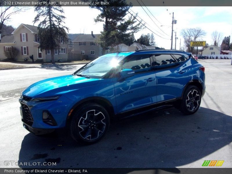 Bright Blue Metallic / Jet Black 2021 Chevrolet Blazer RS AWD