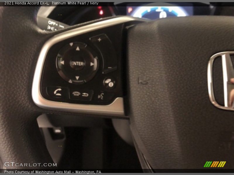 Platinum White Pearl / Ivory 2021 Honda Accord EX-L