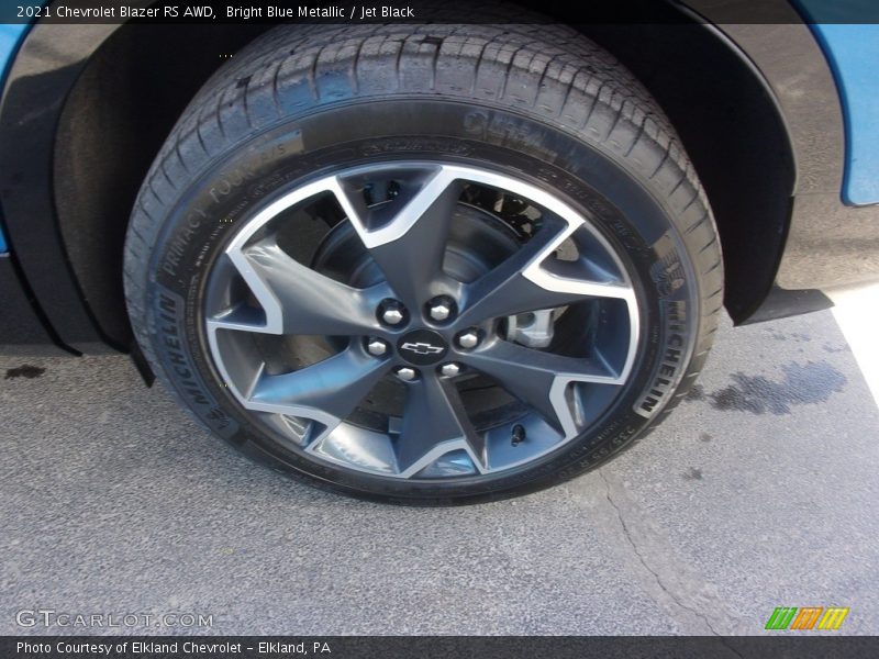 Bright Blue Metallic / Jet Black 2021 Chevrolet Blazer RS AWD