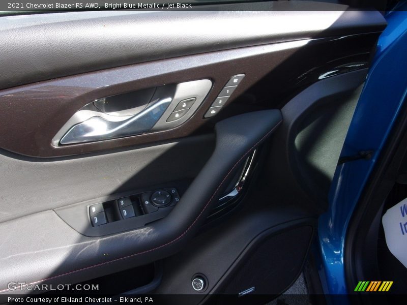 Bright Blue Metallic / Jet Black 2021 Chevrolet Blazer RS AWD