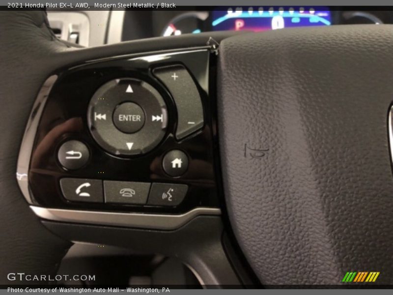 Modern Steel Metallic / Black 2021 Honda Pilot EX-L AWD