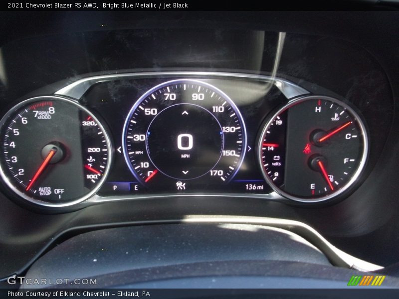Bright Blue Metallic / Jet Black 2021 Chevrolet Blazer RS AWD