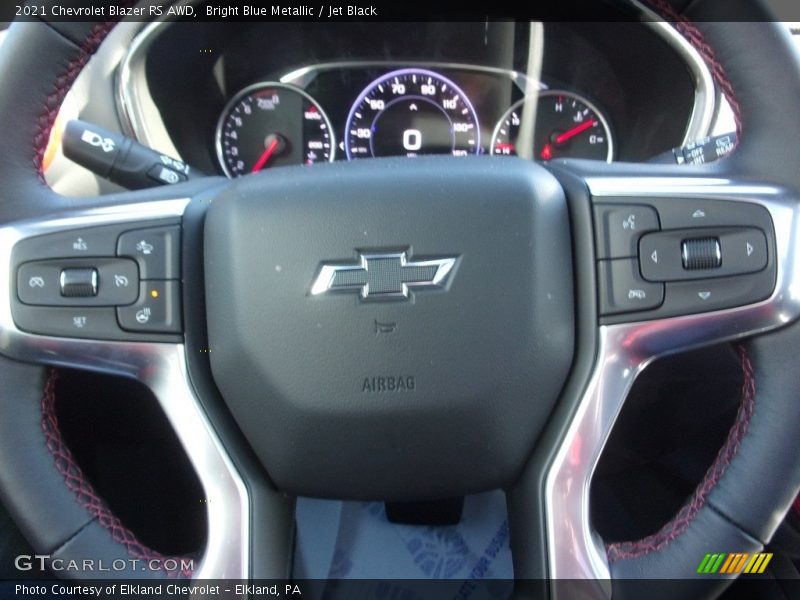 Bright Blue Metallic / Jet Black 2021 Chevrolet Blazer RS AWD