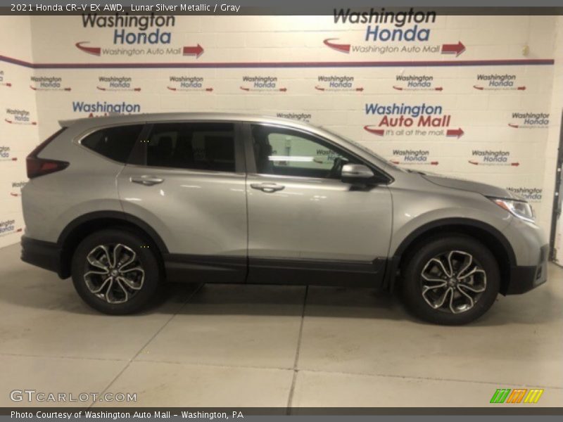 Lunar Silver Metallic / Gray 2021 Honda CR-V EX AWD