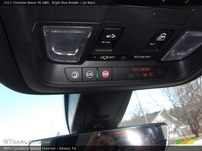 Bright Blue Metallic / Jet Black 2021 Chevrolet Blazer RS AWD