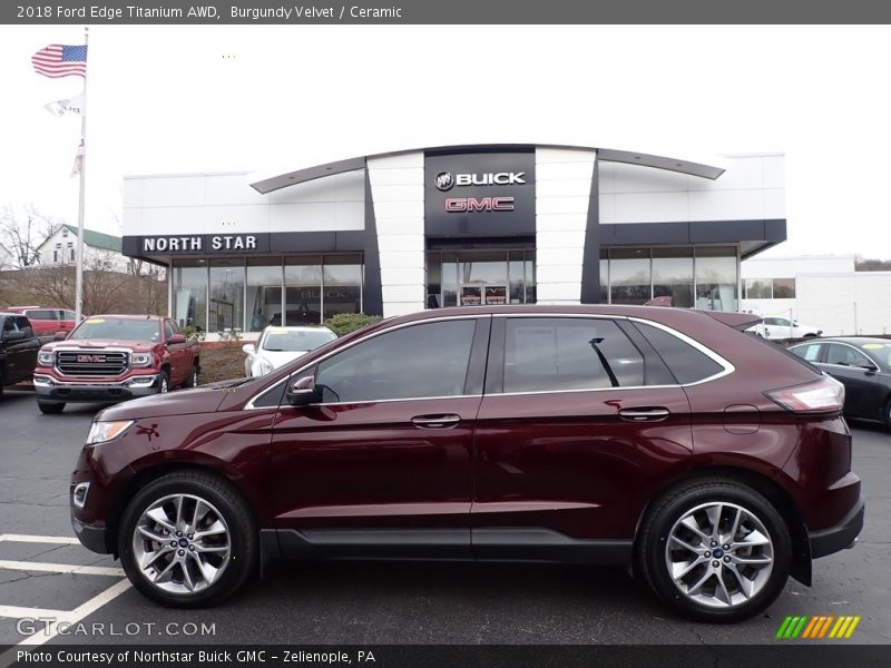 Burgundy Velvet / Ceramic 2018 Ford Edge Titanium AWD