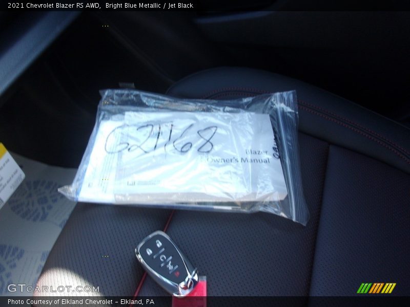 Bright Blue Metallic / Jet Black 2021 Chevrolet Blazer RS AWD