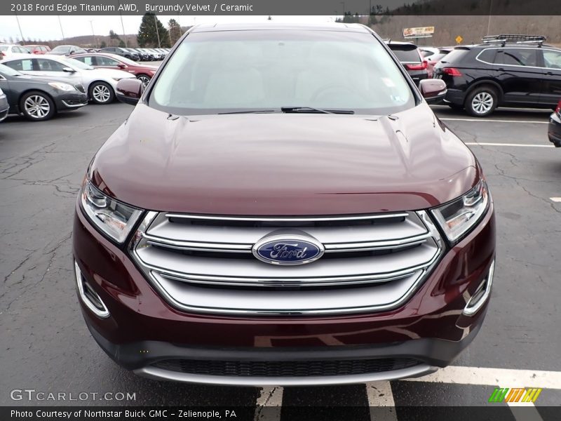 Burgundy Velvet / Ceramic 2018 Ford Edge Titanium AWD