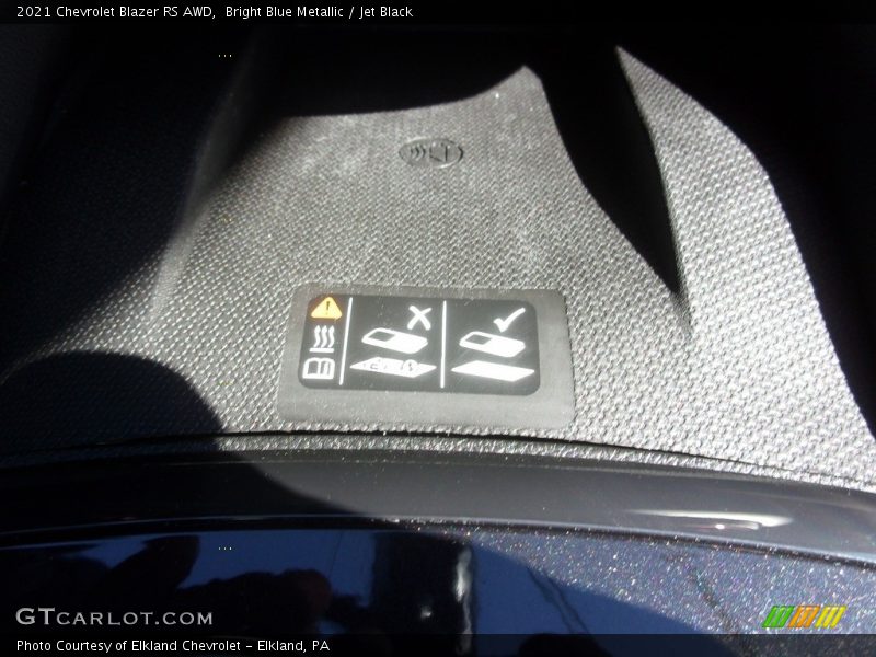 Bright Blue Metallic / Jet Black 2021 Chevrolet Blazer RS AWD