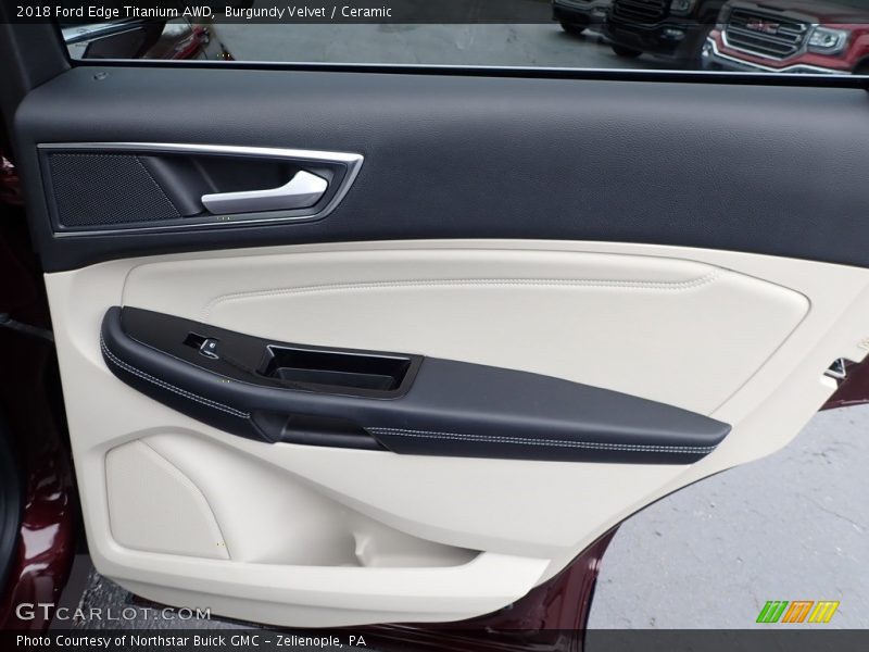 Burgundy Velvet / Ceramic 2018 Ford Edge Titanium AWD