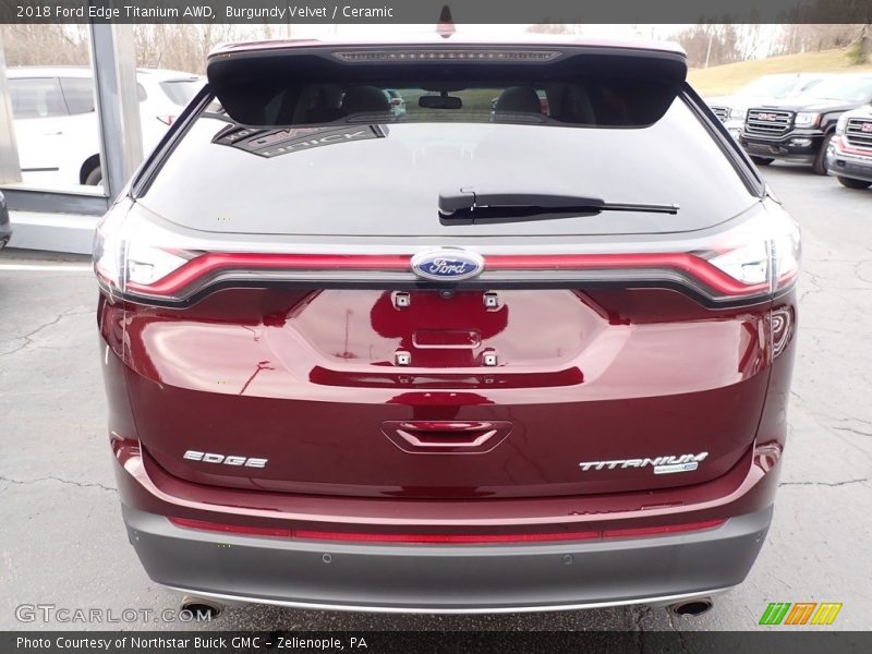 Burgundy Velvet / Ceramic 2018 Ford Edge Titanium AWD