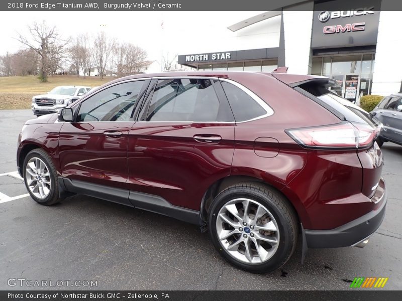 Burgundy Velvet / Ceramic 2018 Ford Edge Titanium AWD
