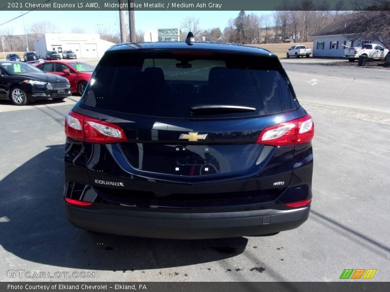 Midnight Blue Metallic / Medium Ash Gray 2021 Chevrolet Equinox LS AWD