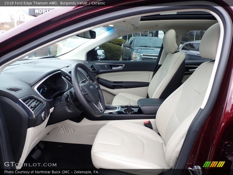 Burgundy Velvet / Ceramic 2018 Ford Edge Titanium AWD