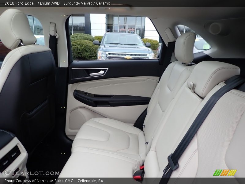 Burgundy Velvet / Ceramic 2018 Ford Edge Titanium AWD