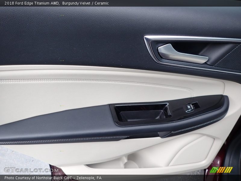 Burgundy Velvet / Ceramic 2018 Ford Edge Titanium AWD