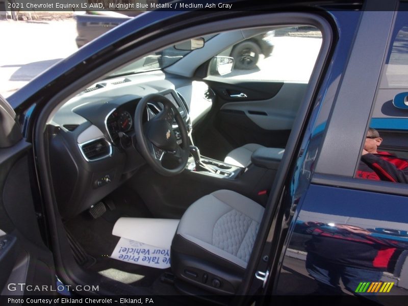 Midnight Blue Metallic / Medium Ash Gray 2021 Chevrolet Equinox LS AWD