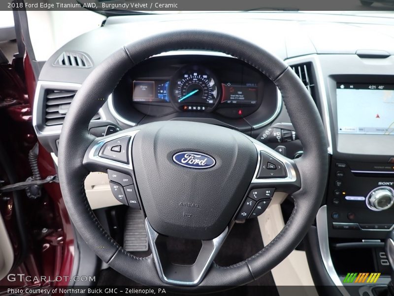 Burgundy Velvet / Ceramic 2018 Ford Edge Titanium AWD