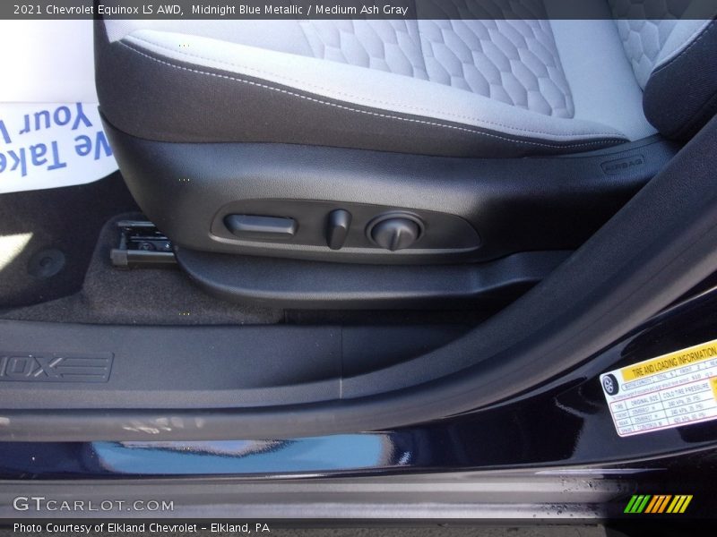 Midnight Blue Metallic / Medium Ash Gray 2021 Chevrolet Equinox LS AWD