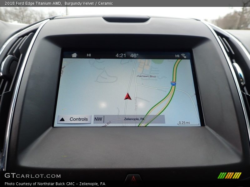 Burgundy Velvet / Ceramic 2018 Ford Edge Titanium AWD