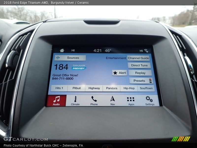 Burgundy Velvet / Ceramic 2018 Ford Edge Titanium AWD