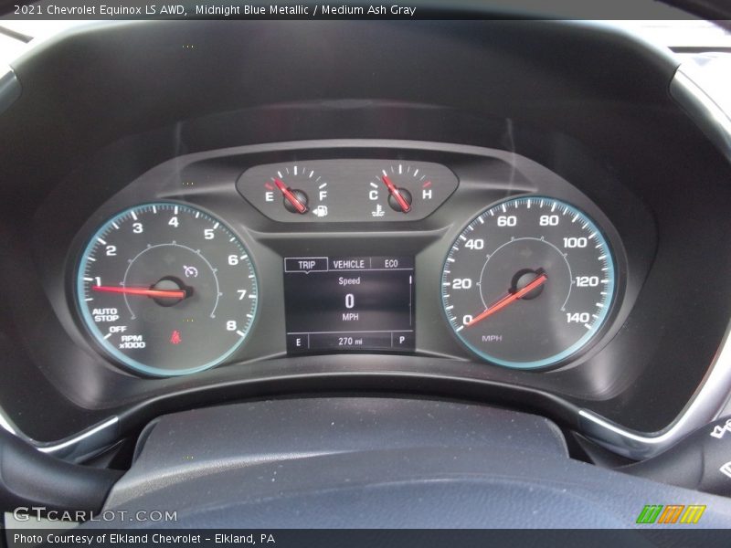 Midnight Blue Metallic / Medium Ash Gray 2021 Chevrolet Equinox LS AWD