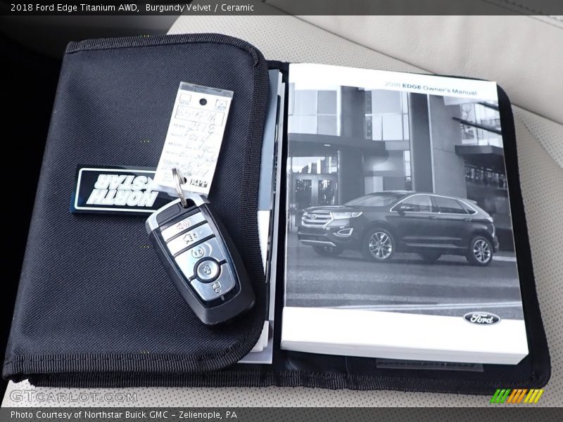 Burgundy Velvet / Ceramic 2018 Ford Edge Titanium AWD