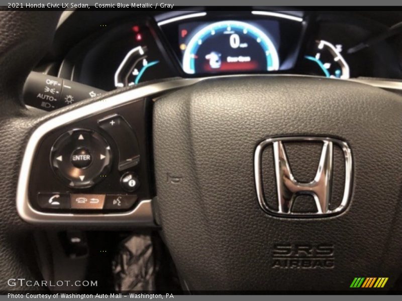 Cosmic Blue Metallic / Gray 2021 Honda Civic LX Sedan