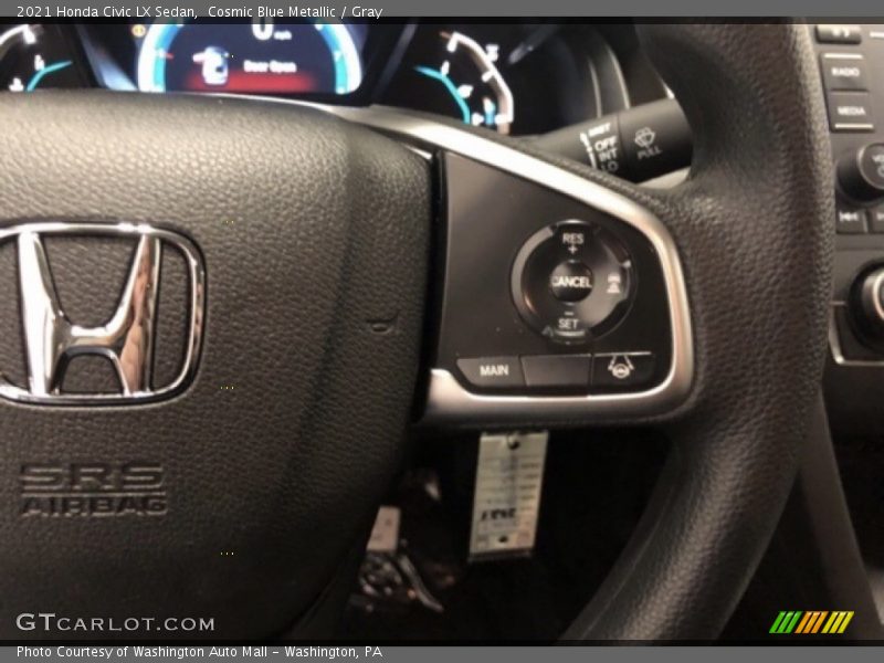 Cosmic Blue Metallic / Gray 2021 Honda Civic LX Sedan