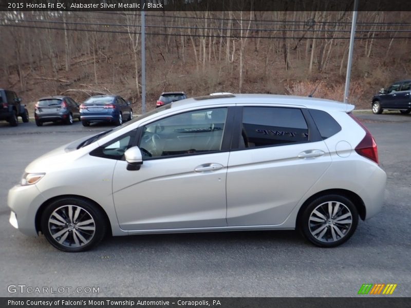 Alabaster Silver Metallic / Black 2015 Honda Fit EX
