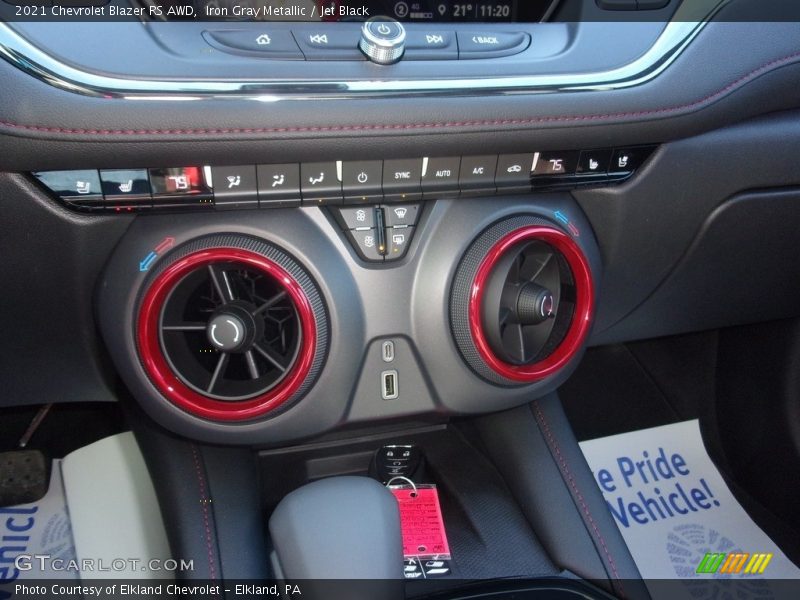Iron Gray Metallic / Jet Black 2021 Chevrolet Blazer RS AWD