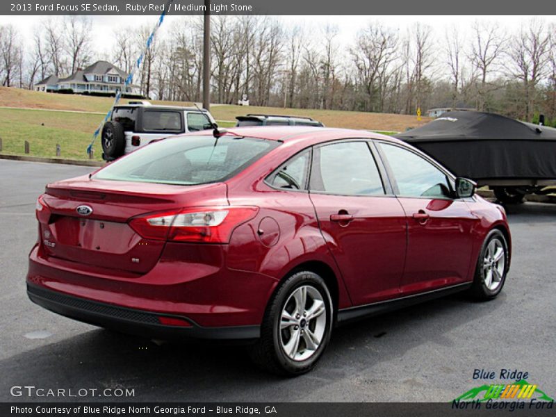 Ruby Red / Medium Light Stone 2013 Ford Focus SE Sedan